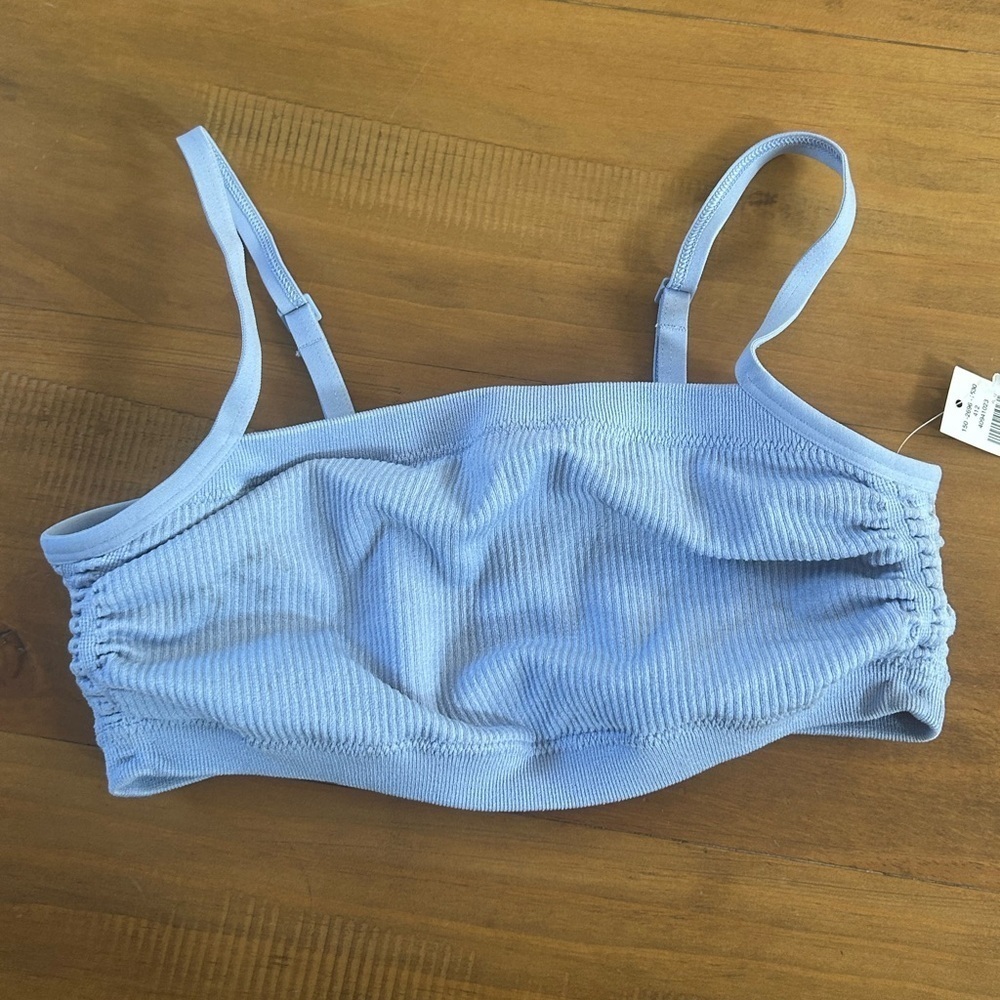 NWT Offline by Aerie Light Blue Ribbed Bralette - Picture 3 of 8